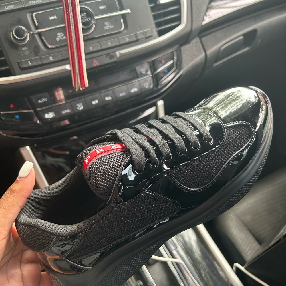 American cup Prada patent leather